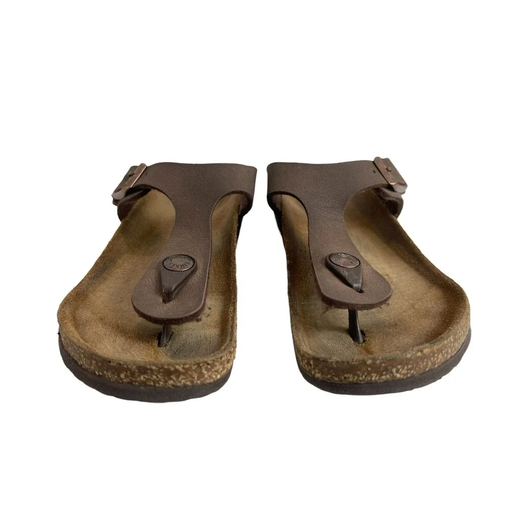 Birkenstock Kizeh Birko-Flor Sandals Kids Junior 31 / 12.5 M Shoes Brown Leather